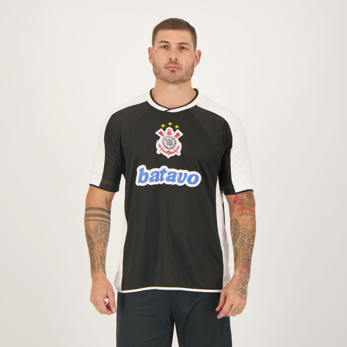 Camisa Retrô Corinthians Mundial 2000 Preta