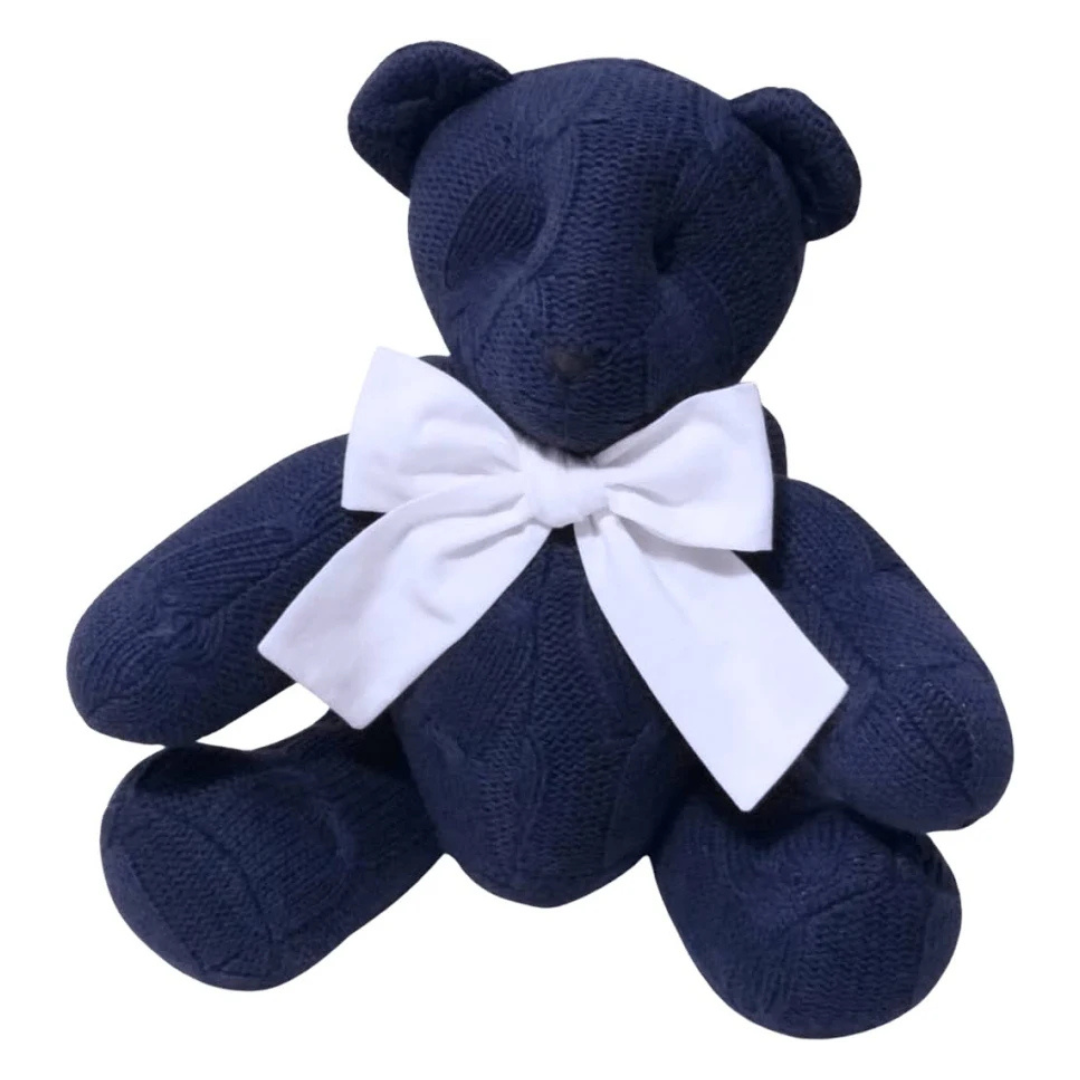 Urso de Tricot Azul Marinho