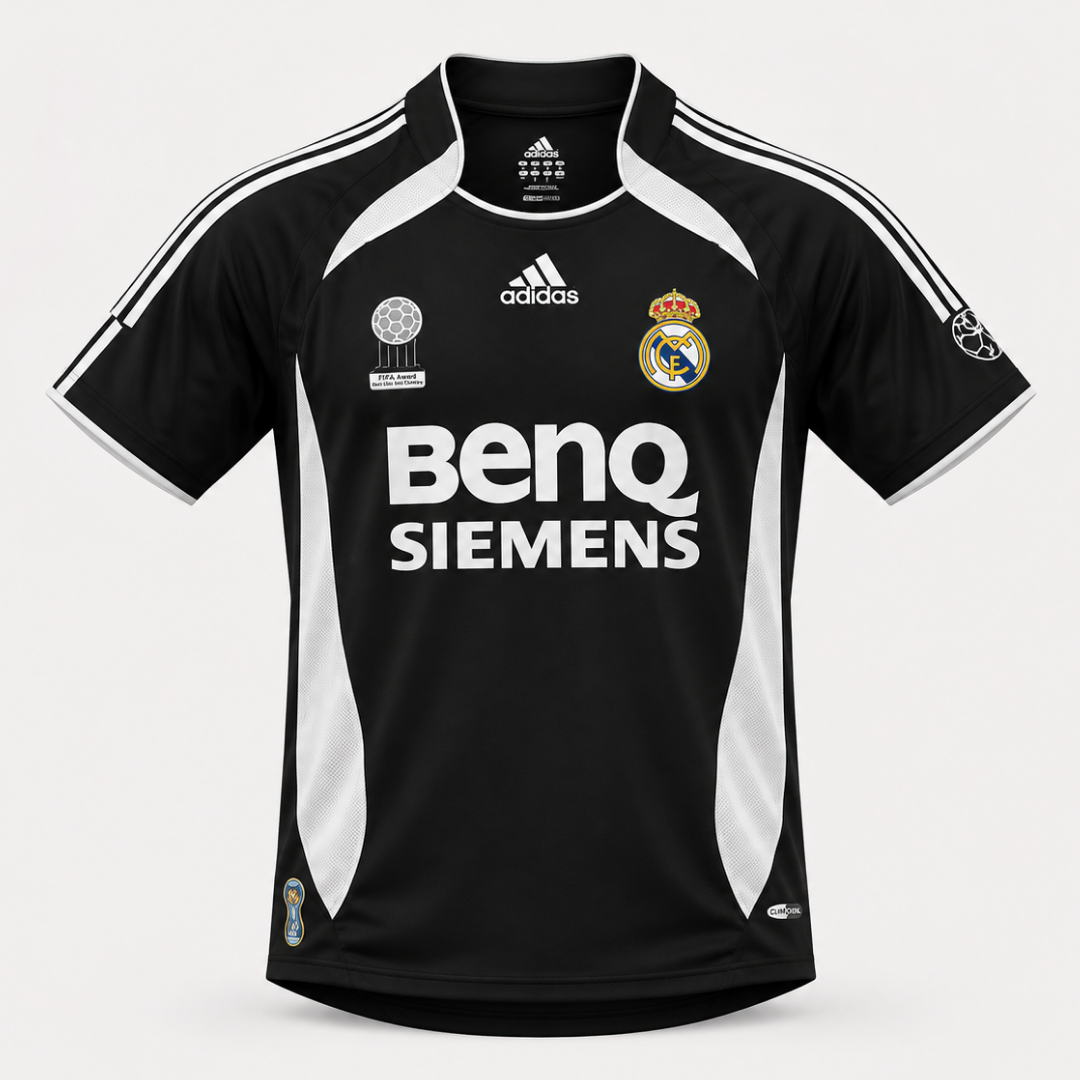 Camisa Retrô Real Madrid II 2006/2007 Adidas Torcedor Masculina Preta