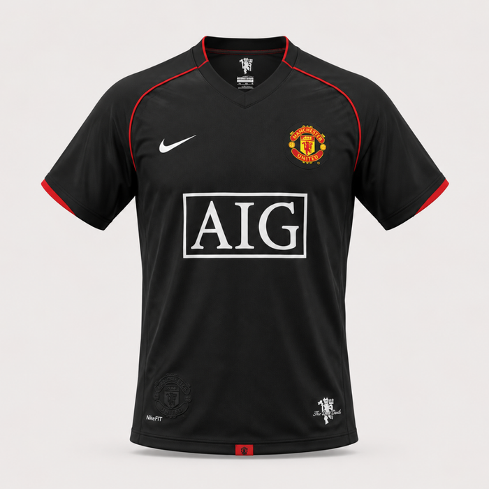 Camisa Retrô Manchester United Preta 2007/2008 Torcedor Masculina