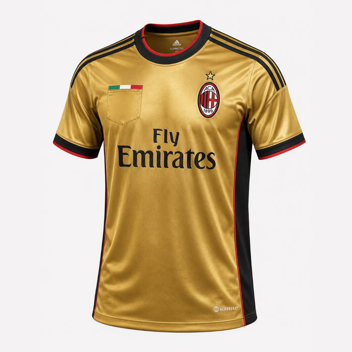 Camisa Retrô Milan Dourada 2013/2014 Third Champions Kaká