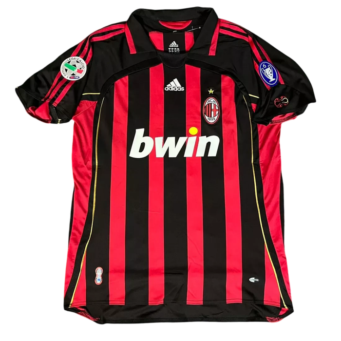 Camisa Retrô Milan Ronaldinho Champions League Torcedor