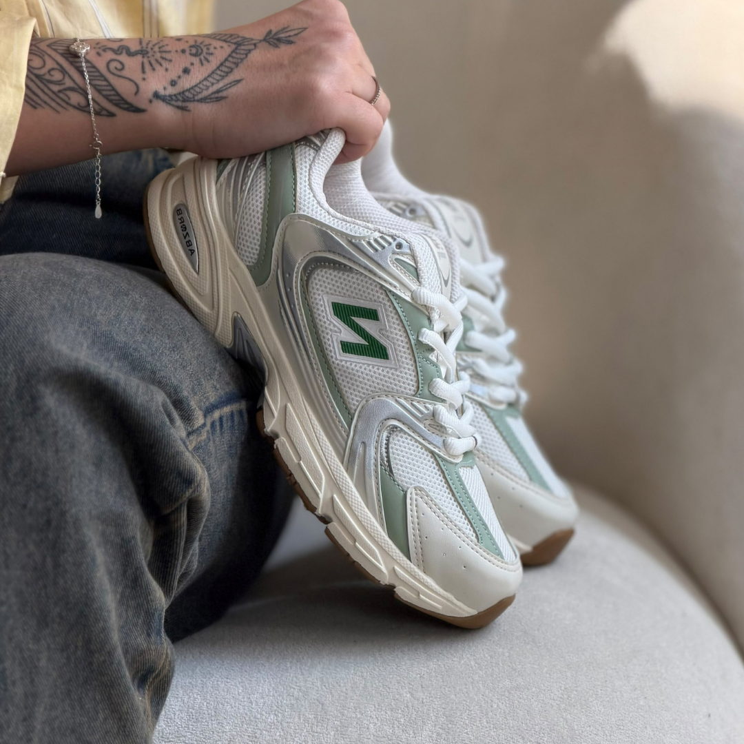 Tênis Feminino New Balance 530 Branco e Verde