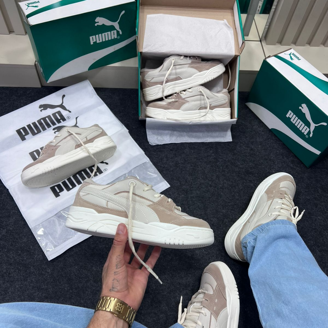 Tênis Puma 180 Camurça Natural Off White