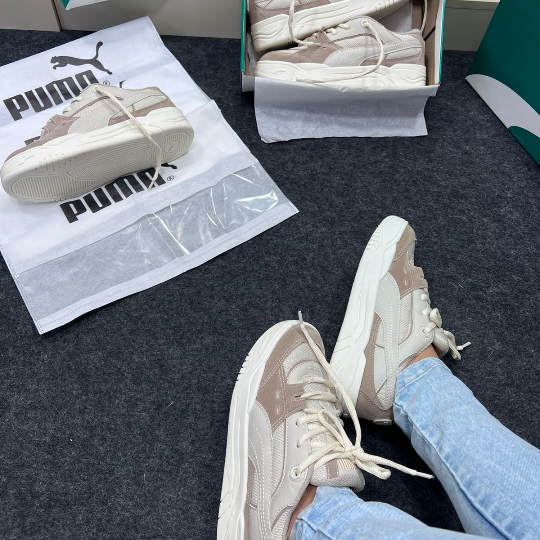 Tênis Puma 180 Camurça Natural Off White