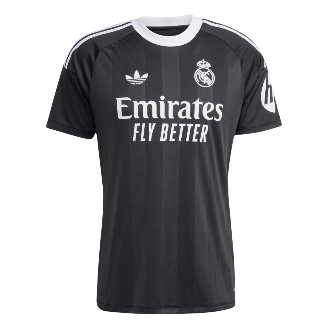 Camisa Goleiro Real Madrid 25/26 Adidas Preta Masculina Torcedor