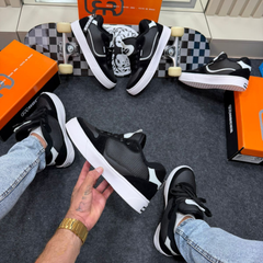 Tênis Masculino Hocks Skateboarding Preto e Branco