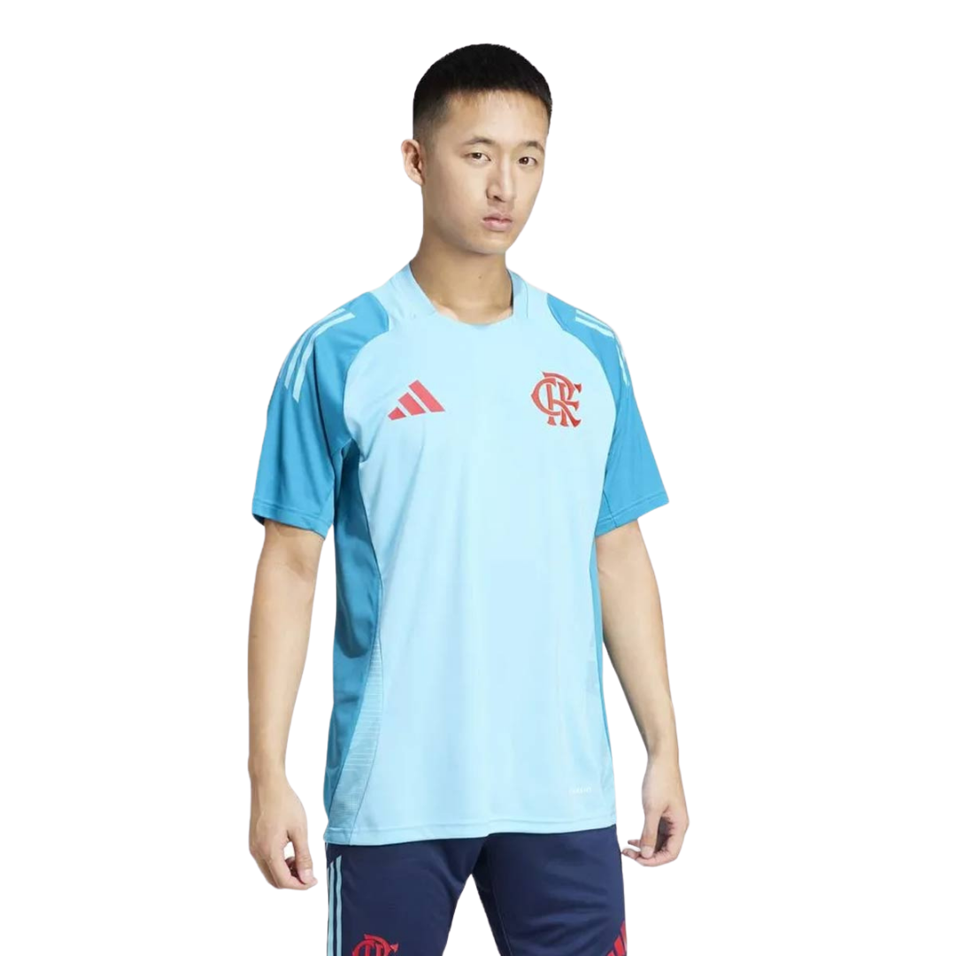 Camisa Adidas Flamengo Treino 2025 Jogador Azul