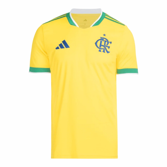 Camisa Masculina Flamengo Brasil 2026/2027 Amarela Torcedor
