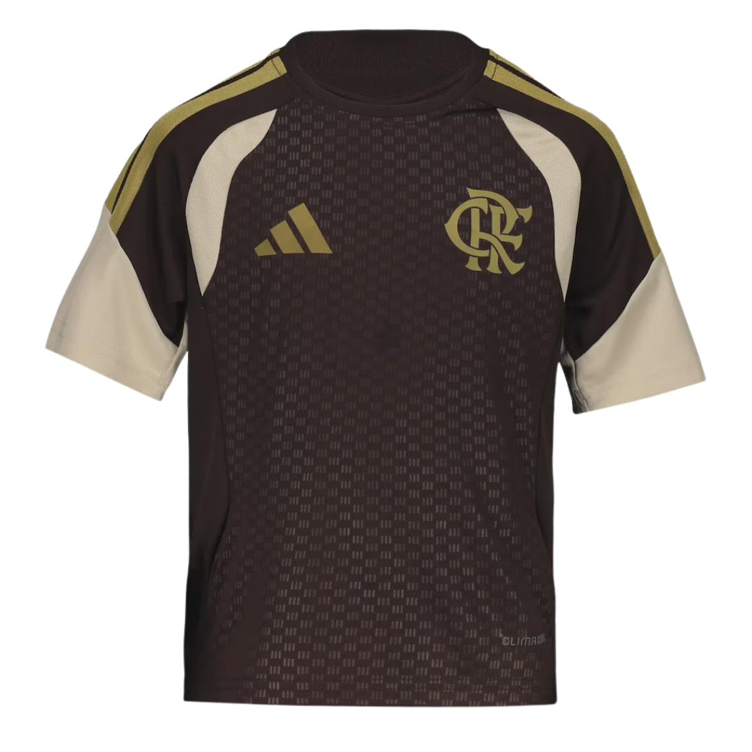 Camisa Adidas Flamengo Treino Atleta 2026 Marrom