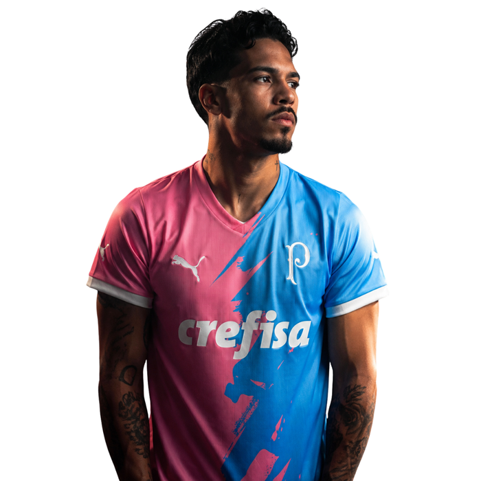 Camisa Palmeiras Outubro Rosa Torcedor Masculina