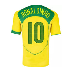 Camisa Brasil 2004 Retrô Nº 10 Ronaldinho Total 90 Torcedor