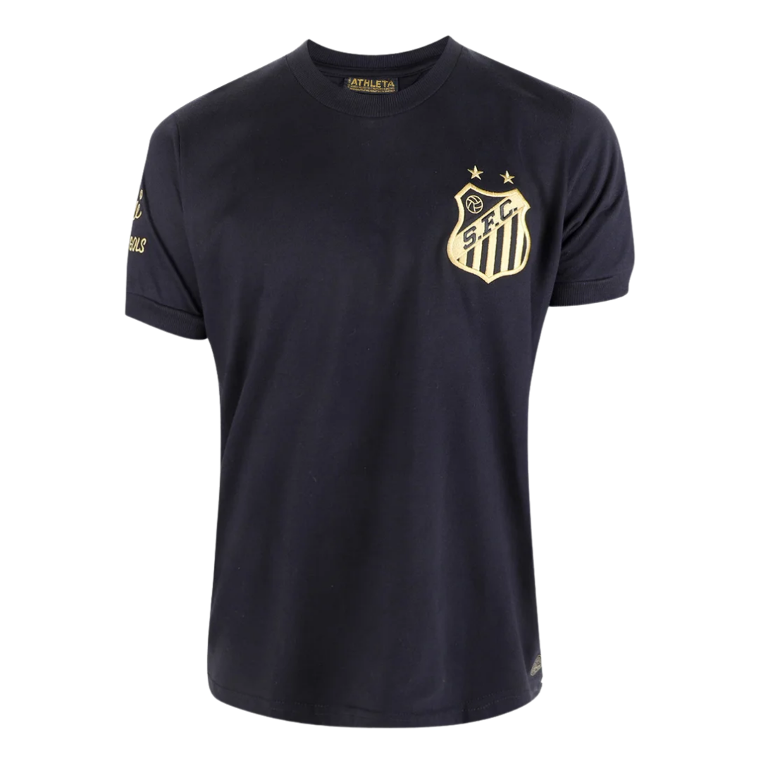 Camisa Santos Pelé Athleta Comemorativa 1000 Gols Masculina Preta