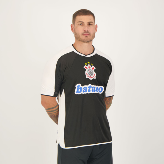 Camisa Retrô Corinthians Mundial 2000 Preta
