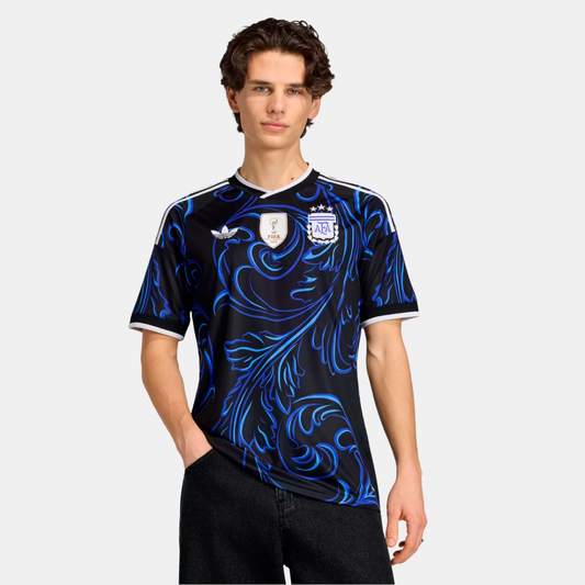 Camisa Adidas Argentina Away 2026 Masculina Preta Jogador