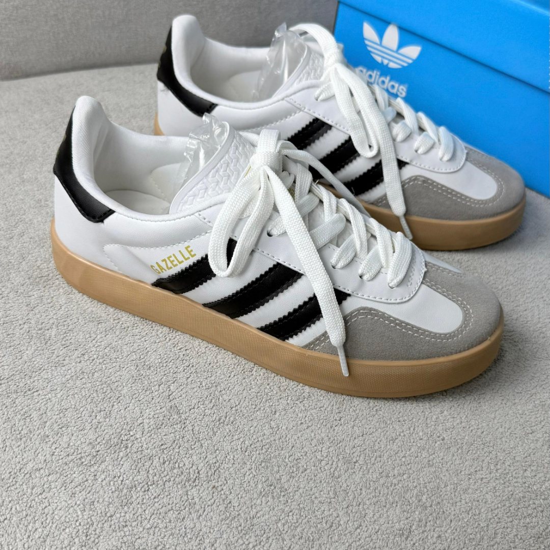 Tênis Feminino Adidas Gazelle Branco e Preto