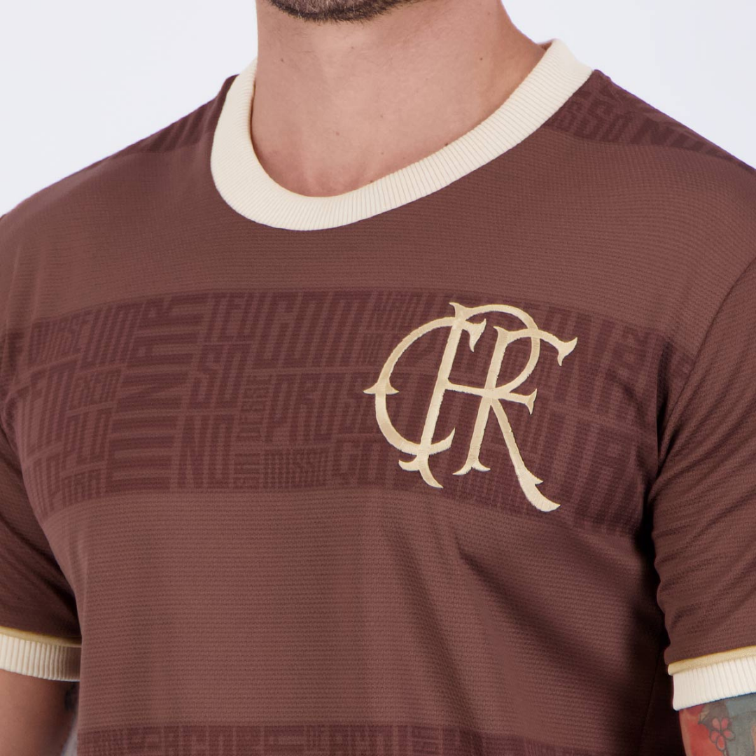 Camisa Flamengo Identidade Marrom Torcedor Masculina