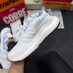 Tênis Feminino Olympikus Corre 2 Branco e Azul Bebê