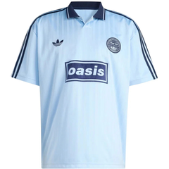 Camisa Oasis x Adidas Jersey Tour Jacquard Clear Sky Torcedor Masculina