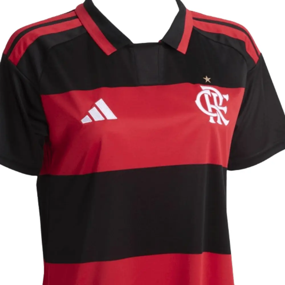 Camiseta Feminina Adidas Flamengo I 2026/2027  Torcedora