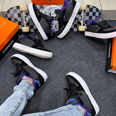 Tênis Masculino Hocks Skateboarding Preto e Branco