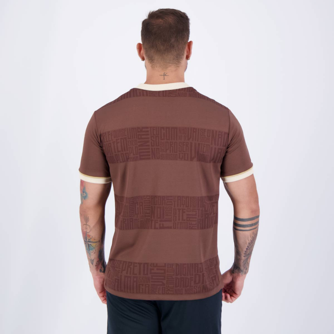 Camisa Flamengo Identidade Marrom Torcedor Masculina