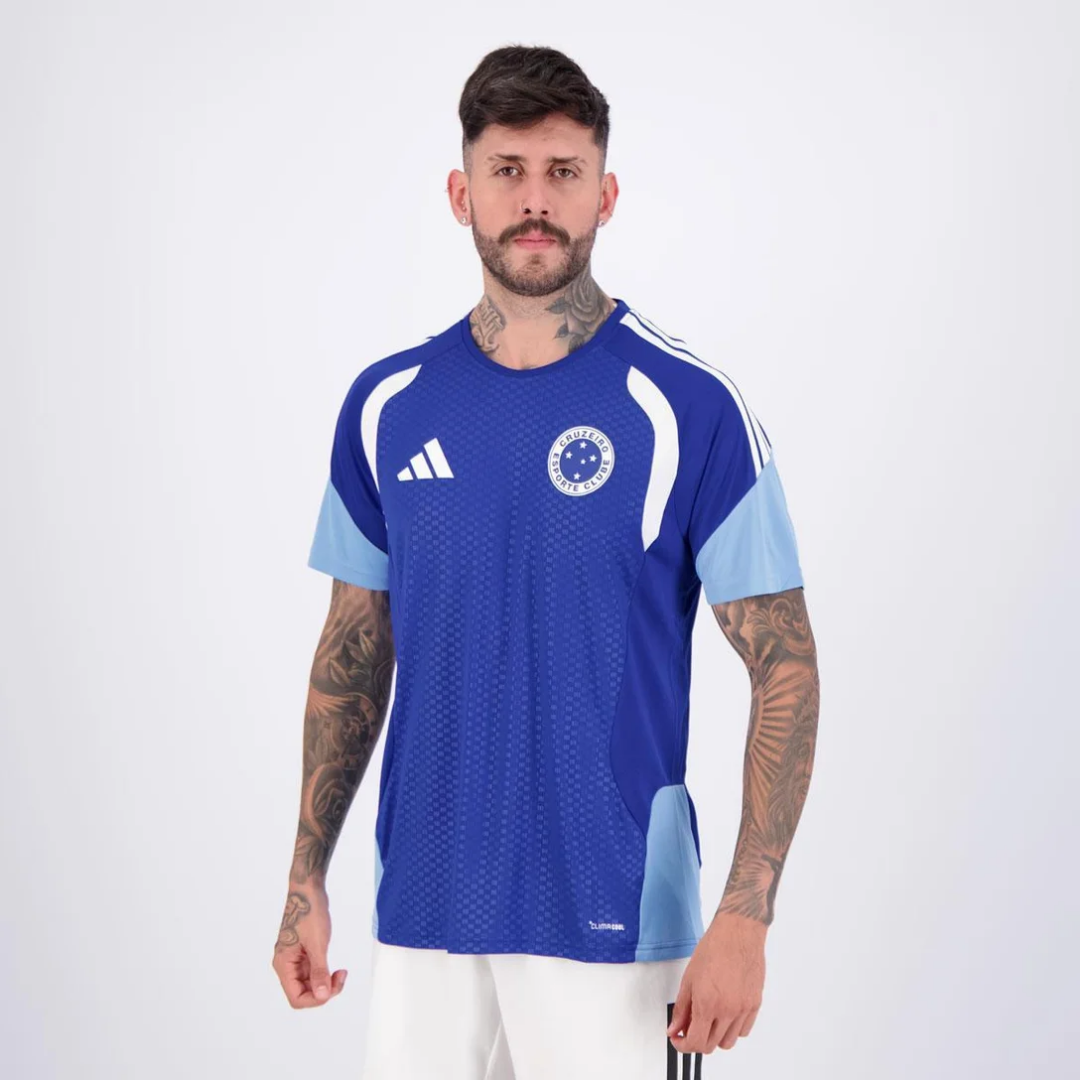 Camisa Adidas Cruzeiro Treino Torcedor 2026 Masculina Azul