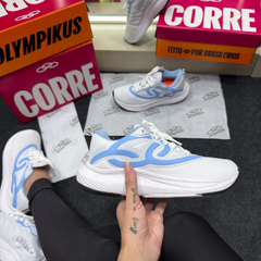 Tênis Feminino Olympikus Corre 2 Branco e Azul Bebê