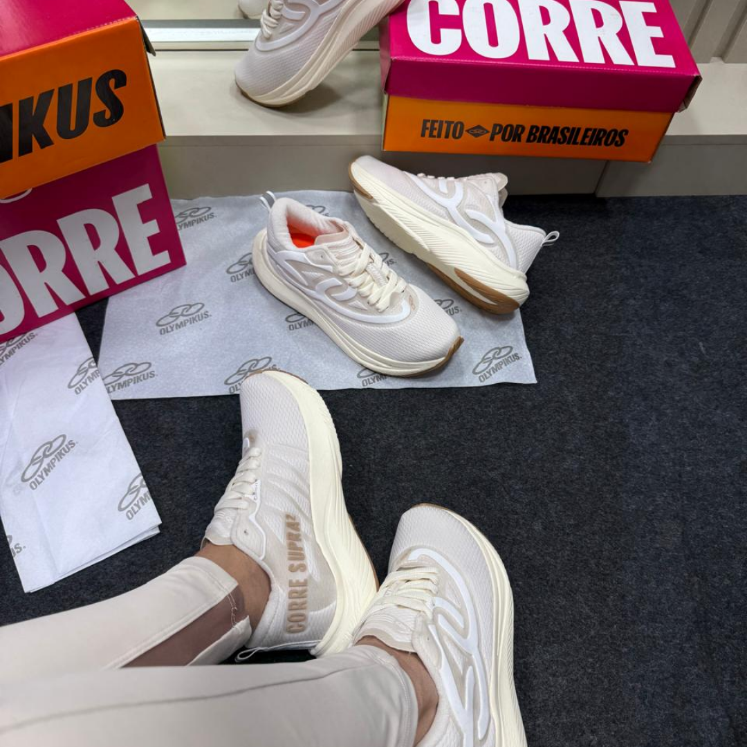 Tênis Feminino Olympikus Corre 2 Bege