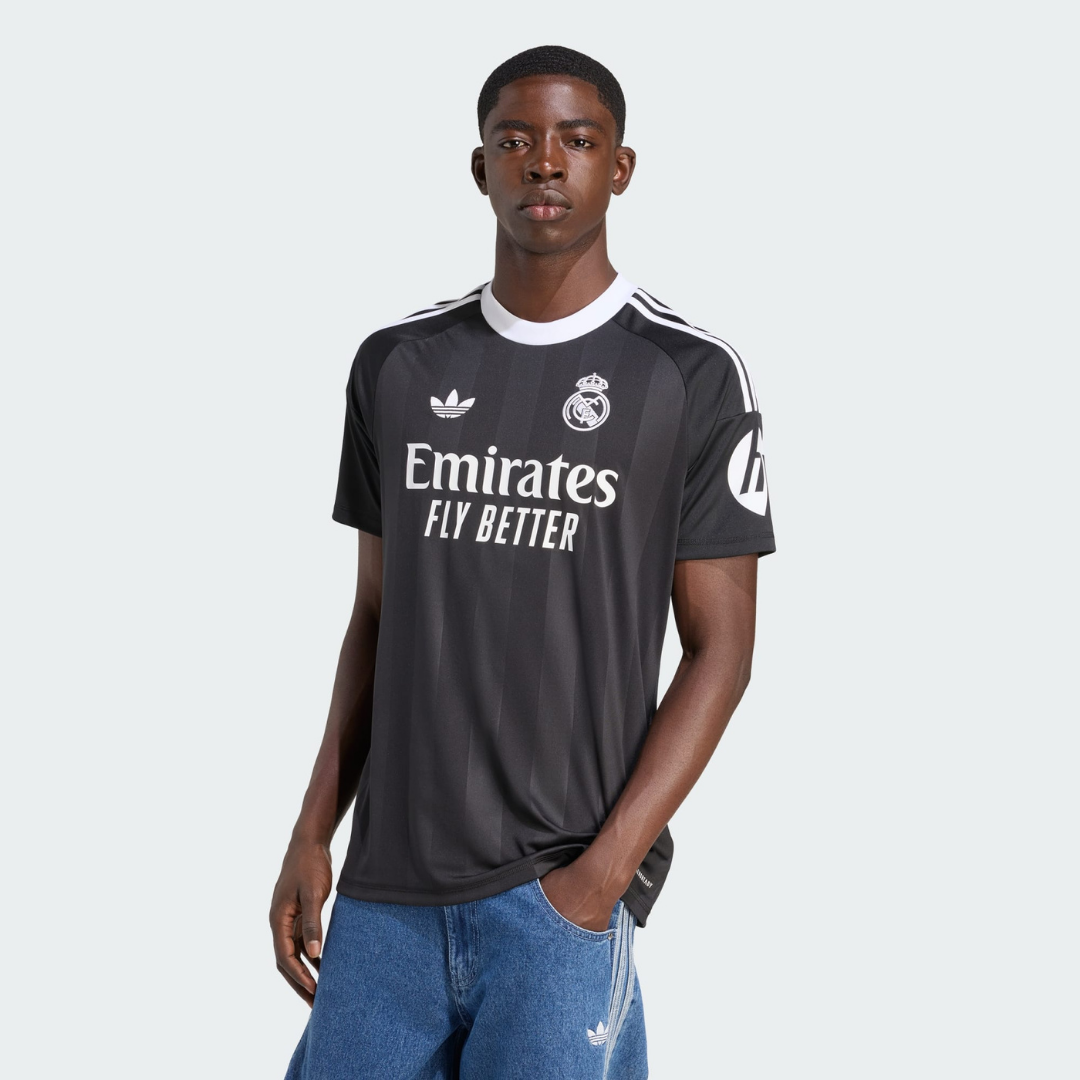 Camisa Goleiro Real Madrid 25/26 Adidas Preta Masculina Torcedor