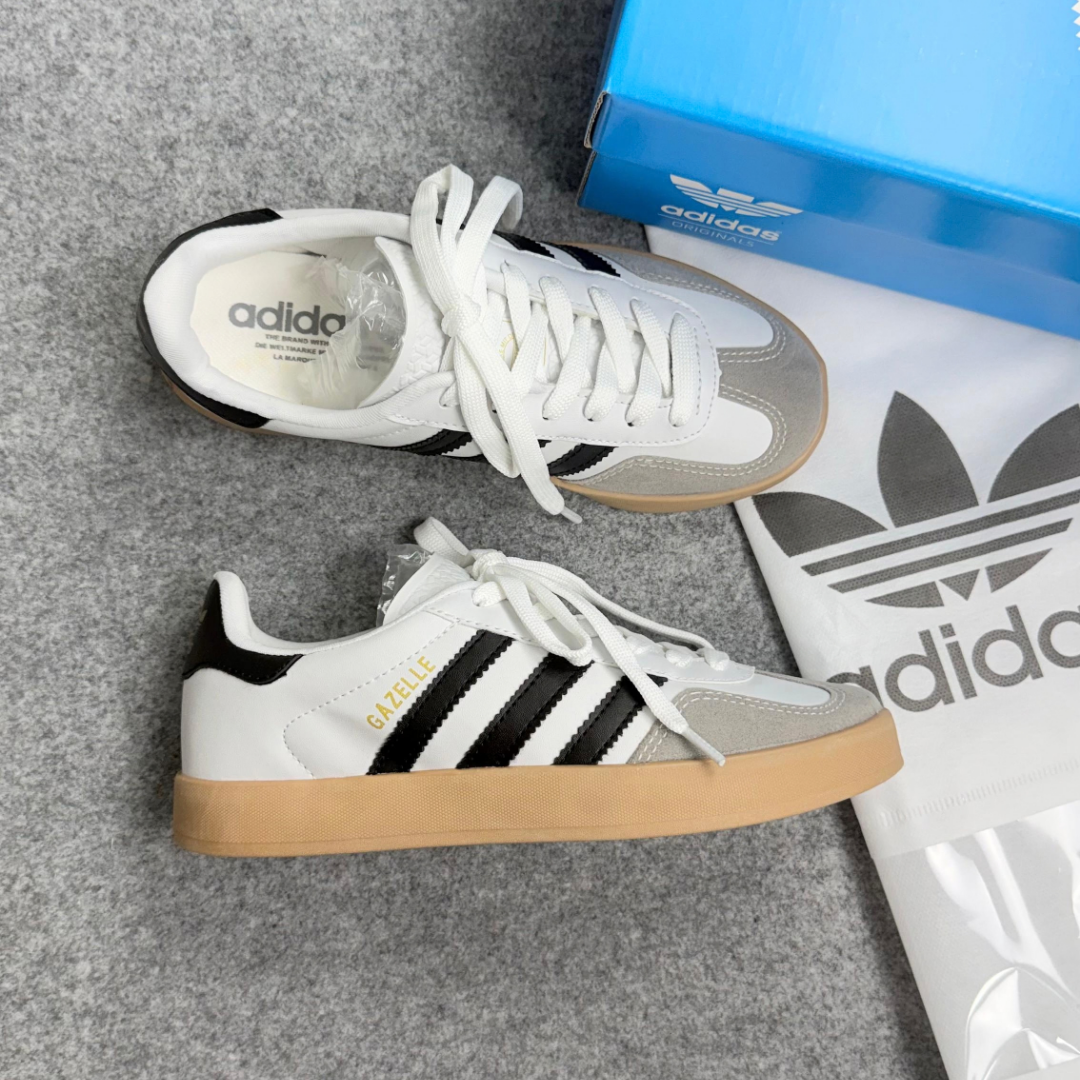 Tênis Feminino Adidas Gazelle Branco e Preto