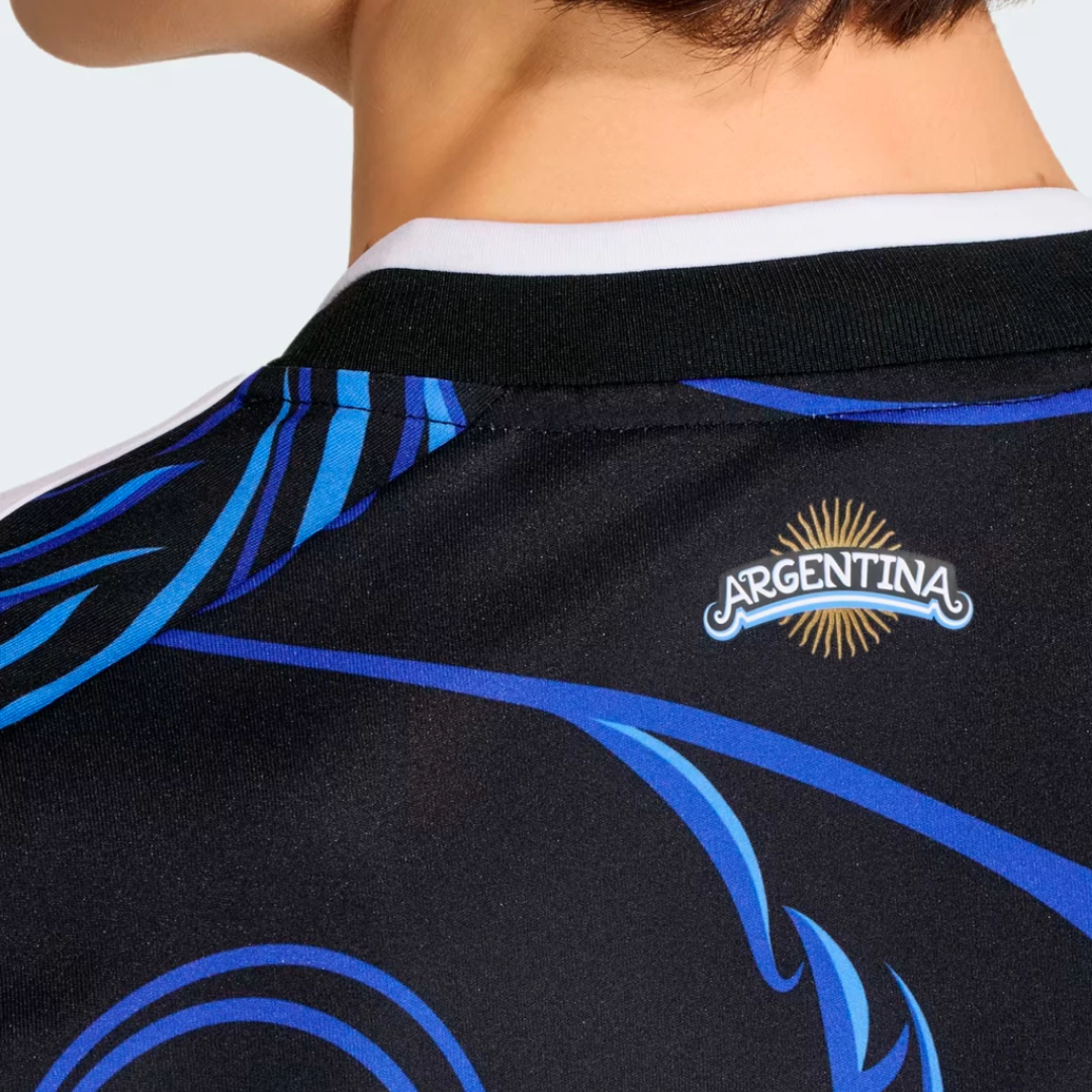 Camisa Adidas Argentina Away 2026 Masculina Preta Jogador