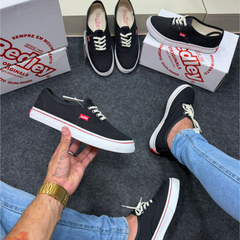 Tênis Redley Vulcanizado Preto e Branco