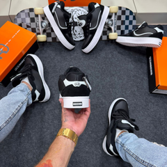 Tênis Masculino Hocks Skateboarding Preto e Branco