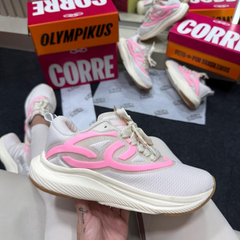 Tênis Feminino Olympikus Corre 2 Off White e Rosa