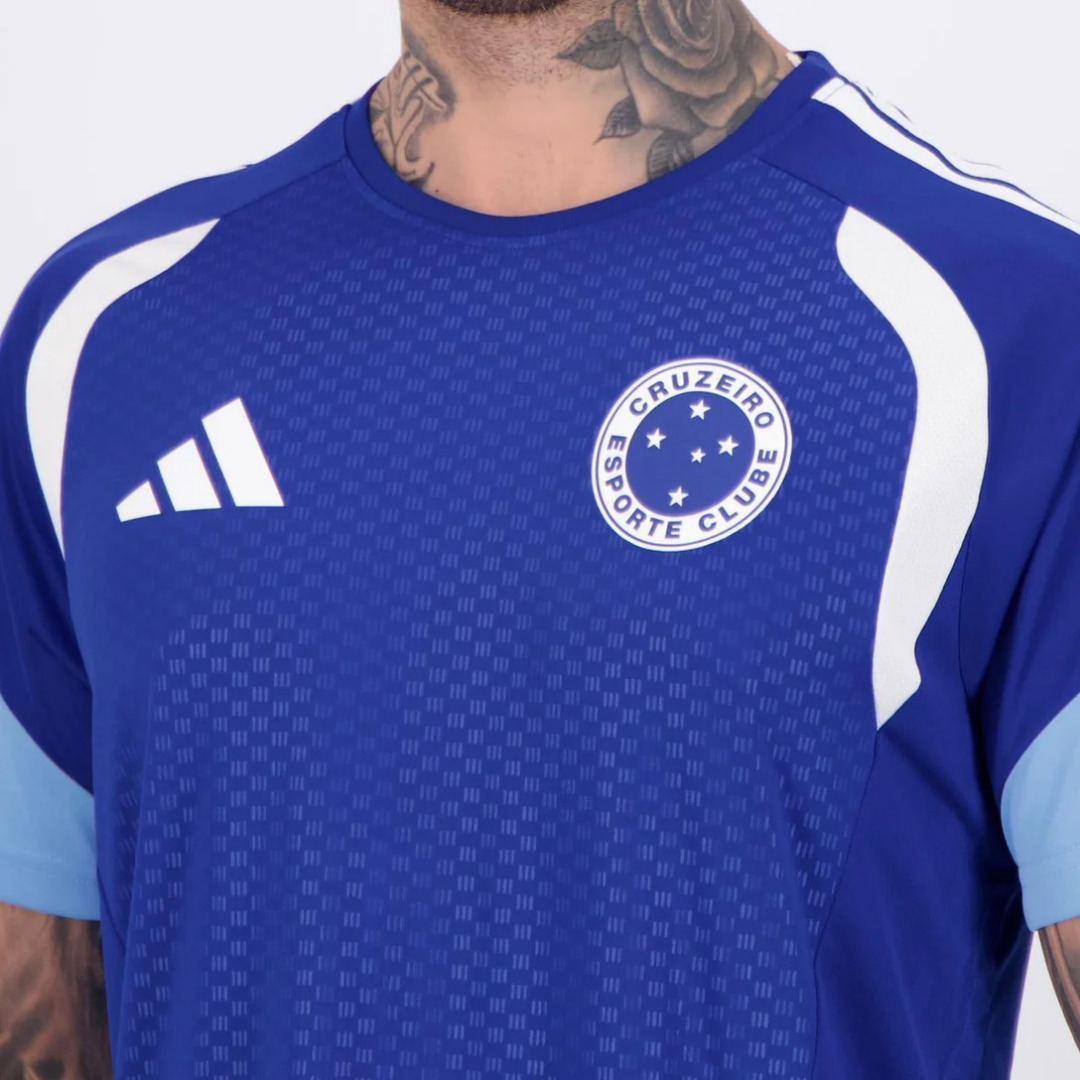 Camisa Adidas Cruzeiro Treino Torcedor 2026 Masculina Azul