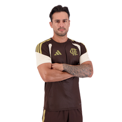 Camisa Adidas Flamengo Treino Atleta 2026 Marrom