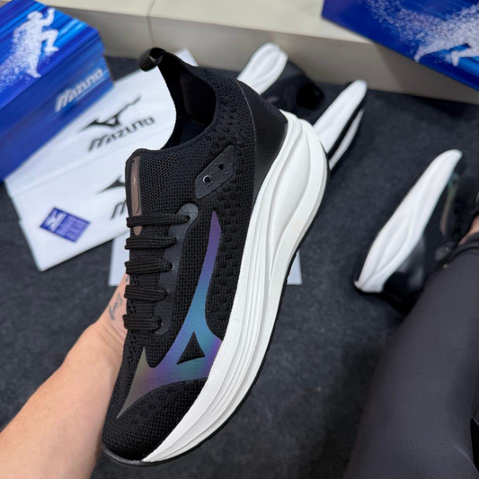 Tênis Mizuno Wave Vista Preto e Branco