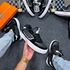 Tênis Masculino Hocks Skateboarding Preto e Branco