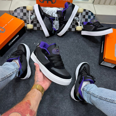 Tênis Masculino Hocks Skateboarding Preto e Branco