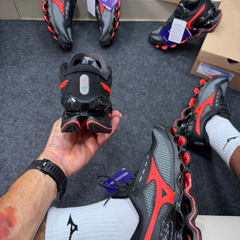 Tênis Masculino Mizuno Wave Prophecy 15 Preto Vermelho