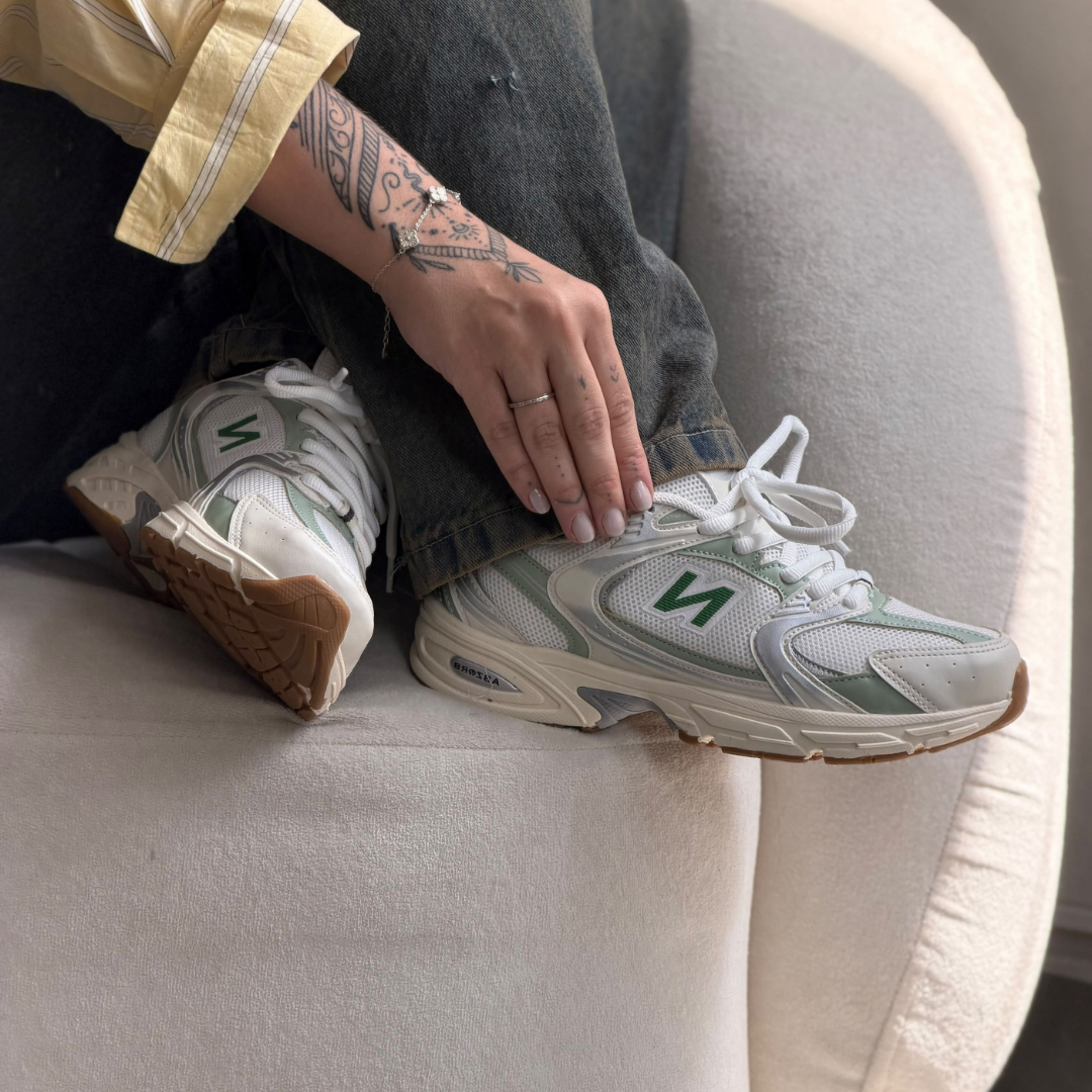 Tênis Feminino New Balance 530 Branco e Verde