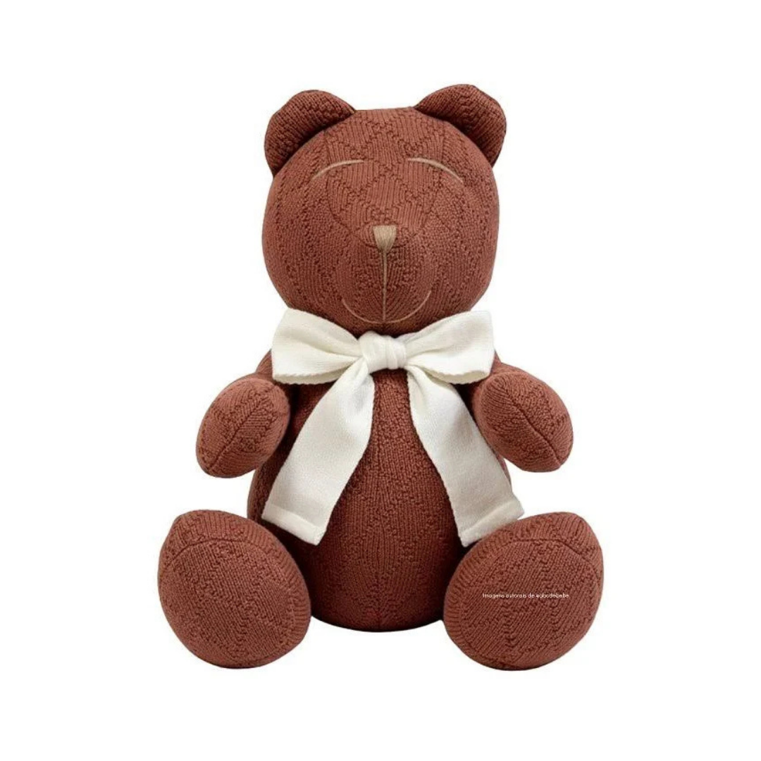 Urso de Tricot Marrom Personalizado
