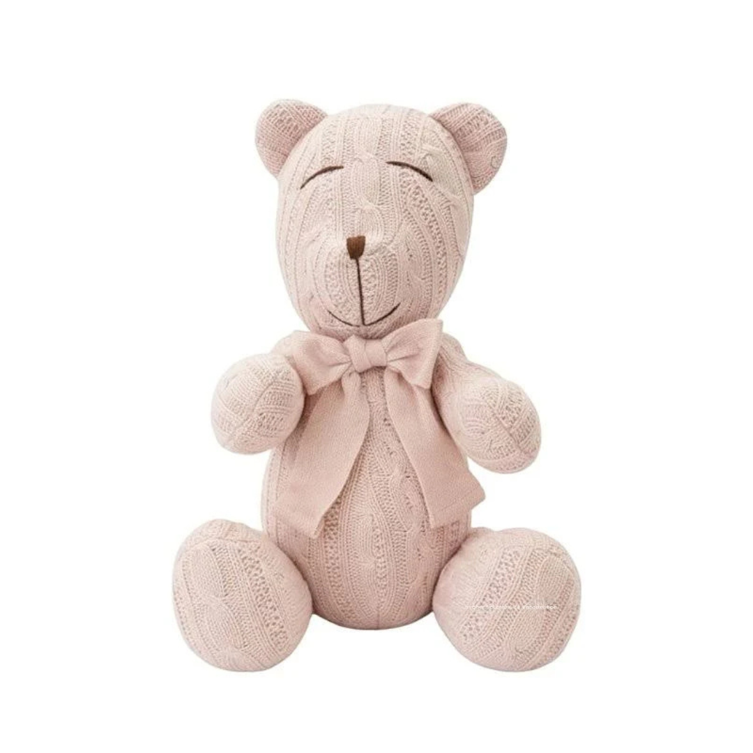 Ursa de Tricot Maria Rosa Pastel Personalizada