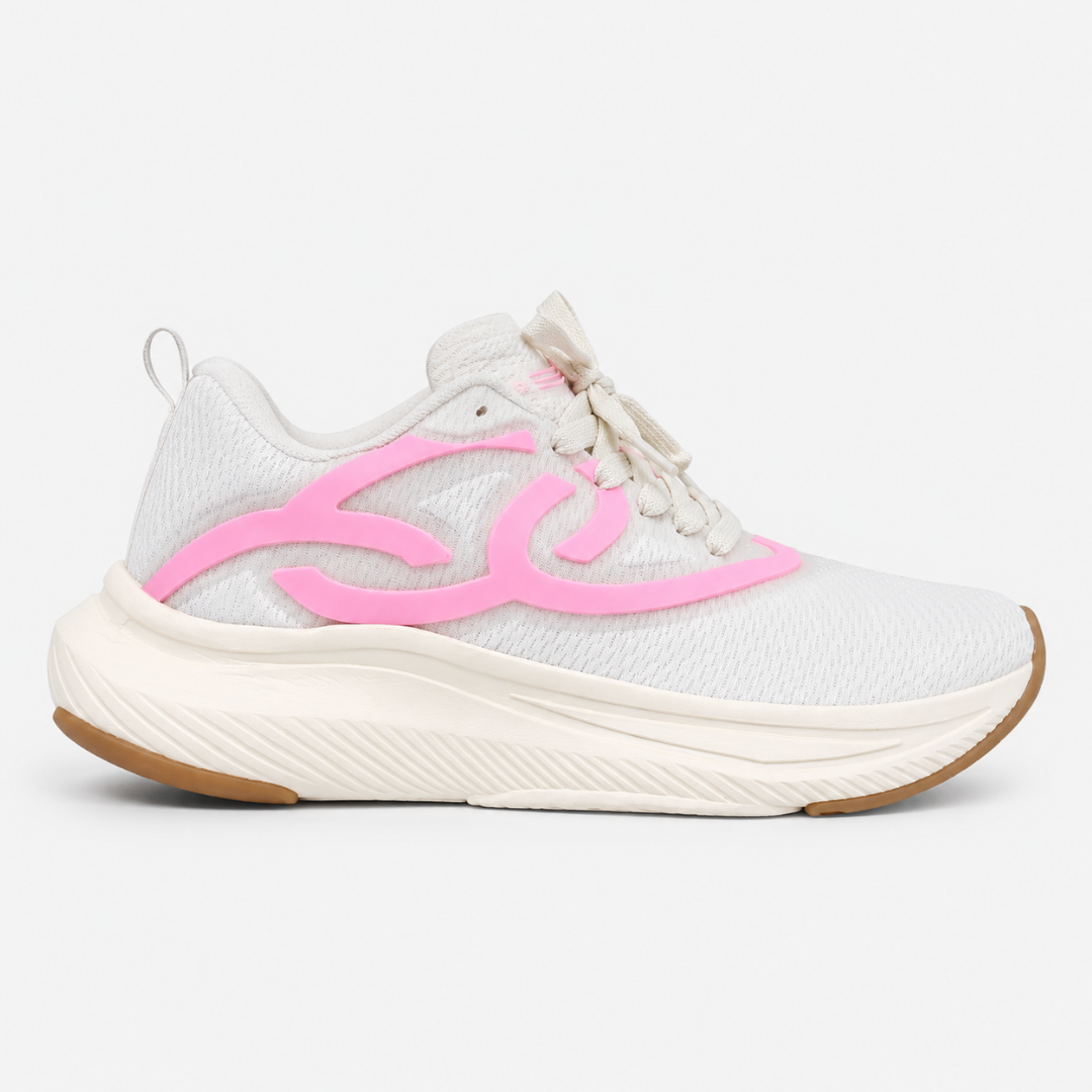 Tênis Feminino Olympikus Corre 2 Off White e Rosa