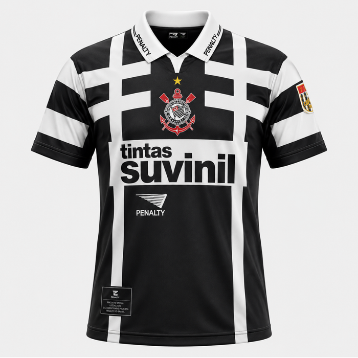 Camisa Corinthians Retrô Penalty II Oficial 1995 Masculino