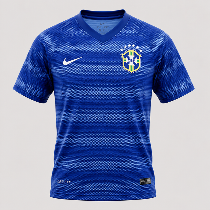 Camisa Retrô Brasil II 2014 Nike Masculina Azul