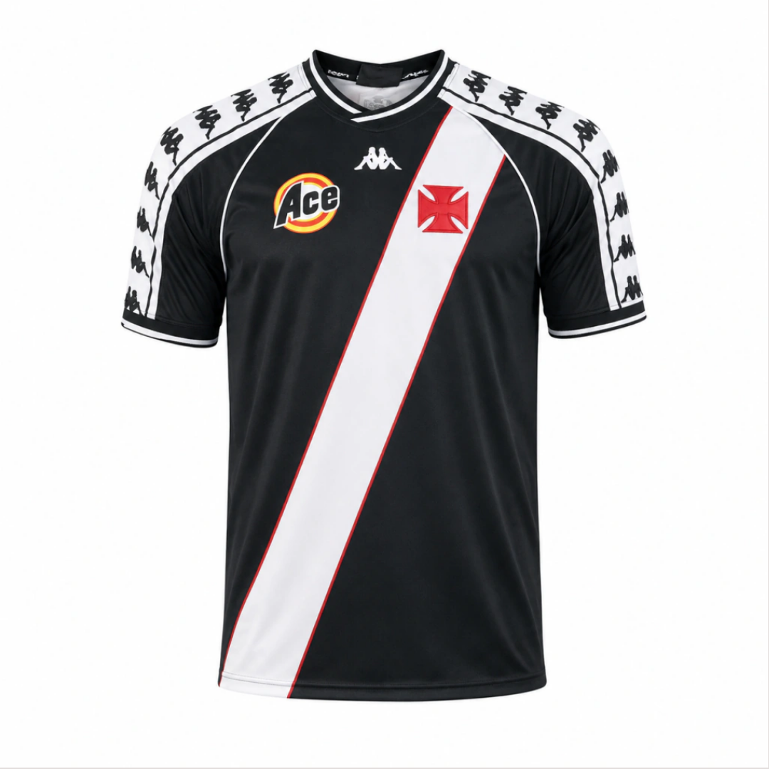 Camisa Vasco da Gama Preta Anos 60 Retrô Torcedor Masculino