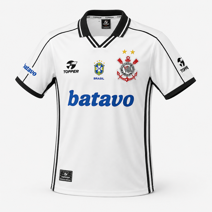 Camisa Corinthians I Topper 1999 Retrô Torcedor Masculina