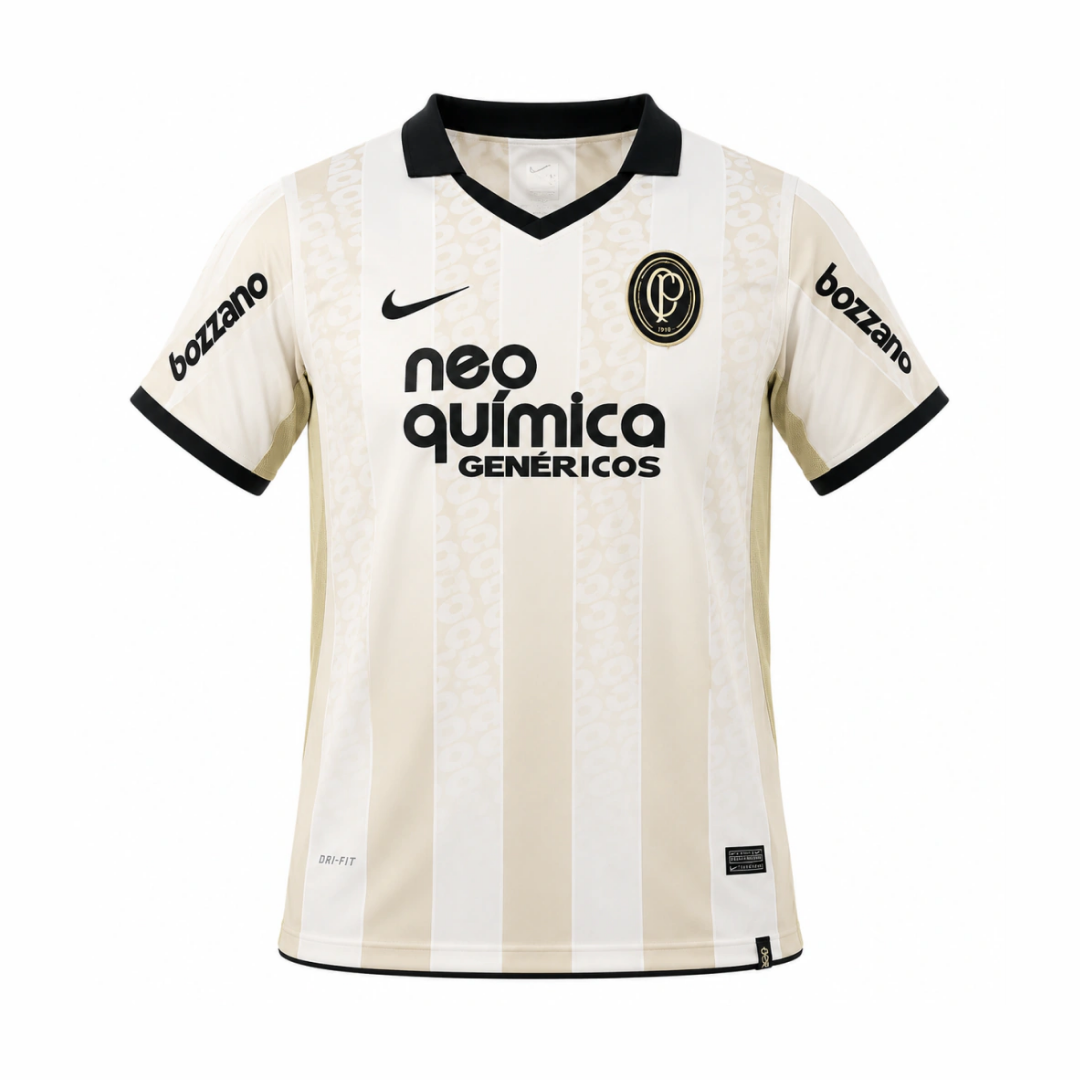 Camisa Retrô Timão Comemorativa 100 anos Torcedor Masculina
